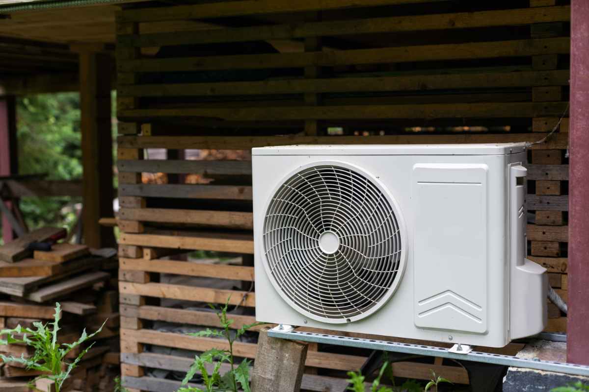 Air conditioning unit outdoors