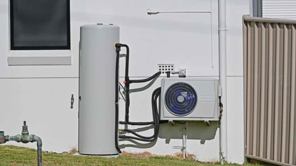 Air conditioning unit outdoors