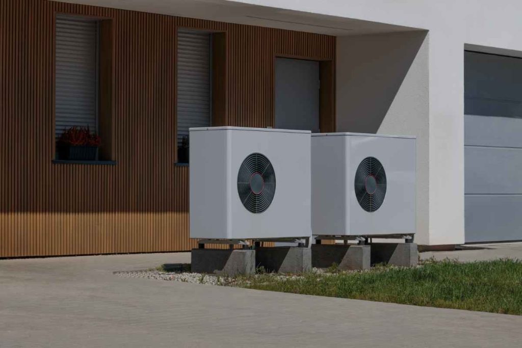 Air conditioning unit outdoors