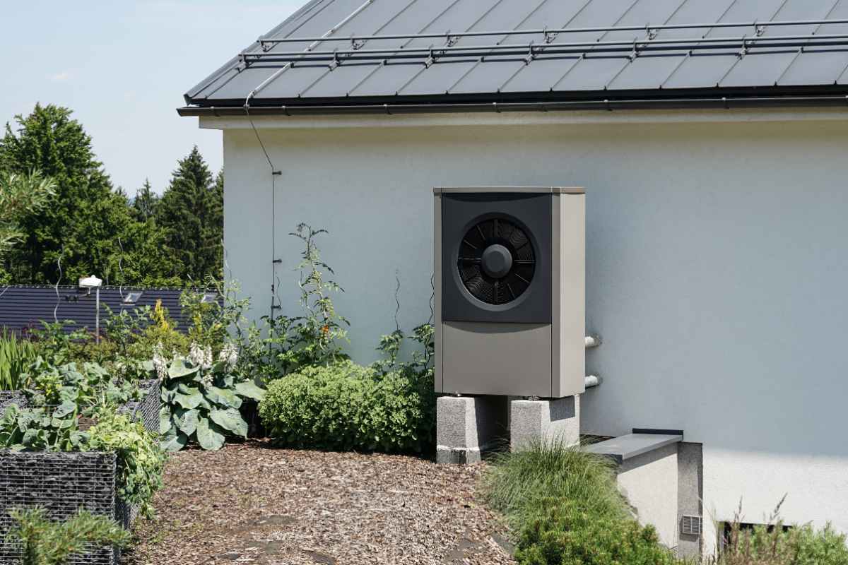 Air conditioning unit outdoors
