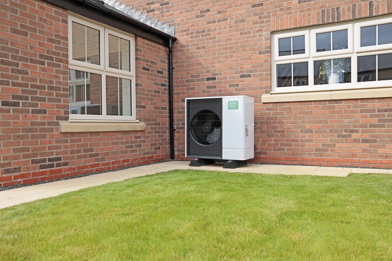 Air conditioning unit outdoors