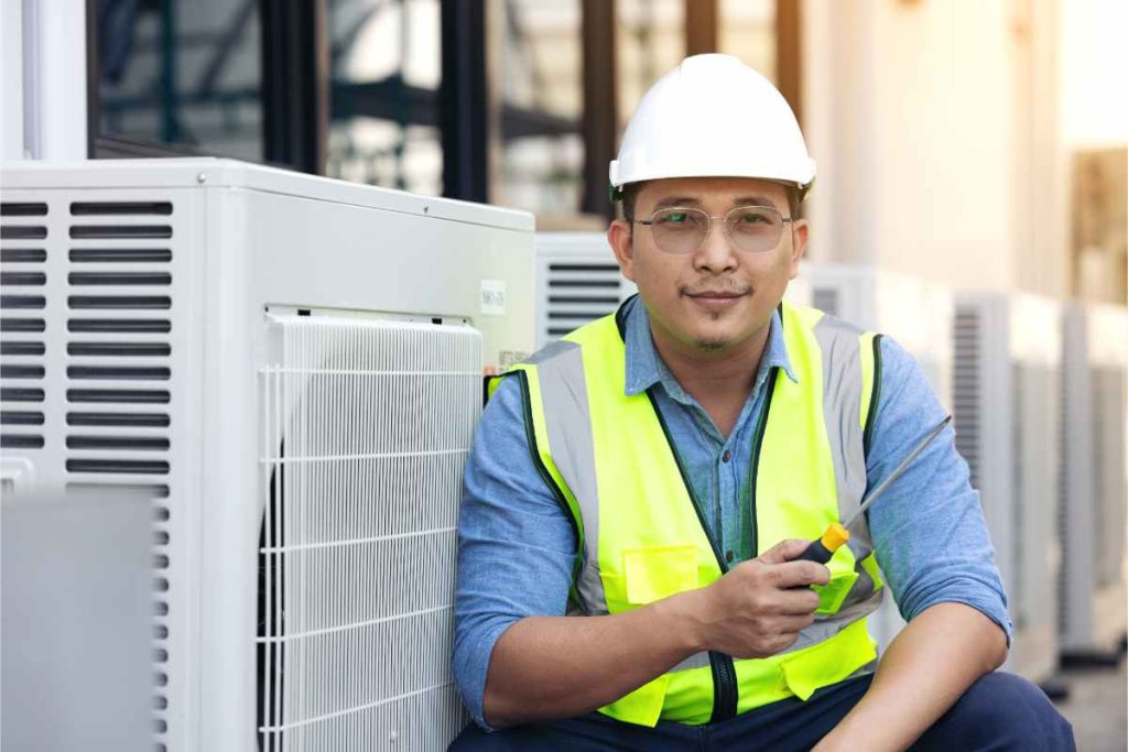 Two outdoor air conditioning units