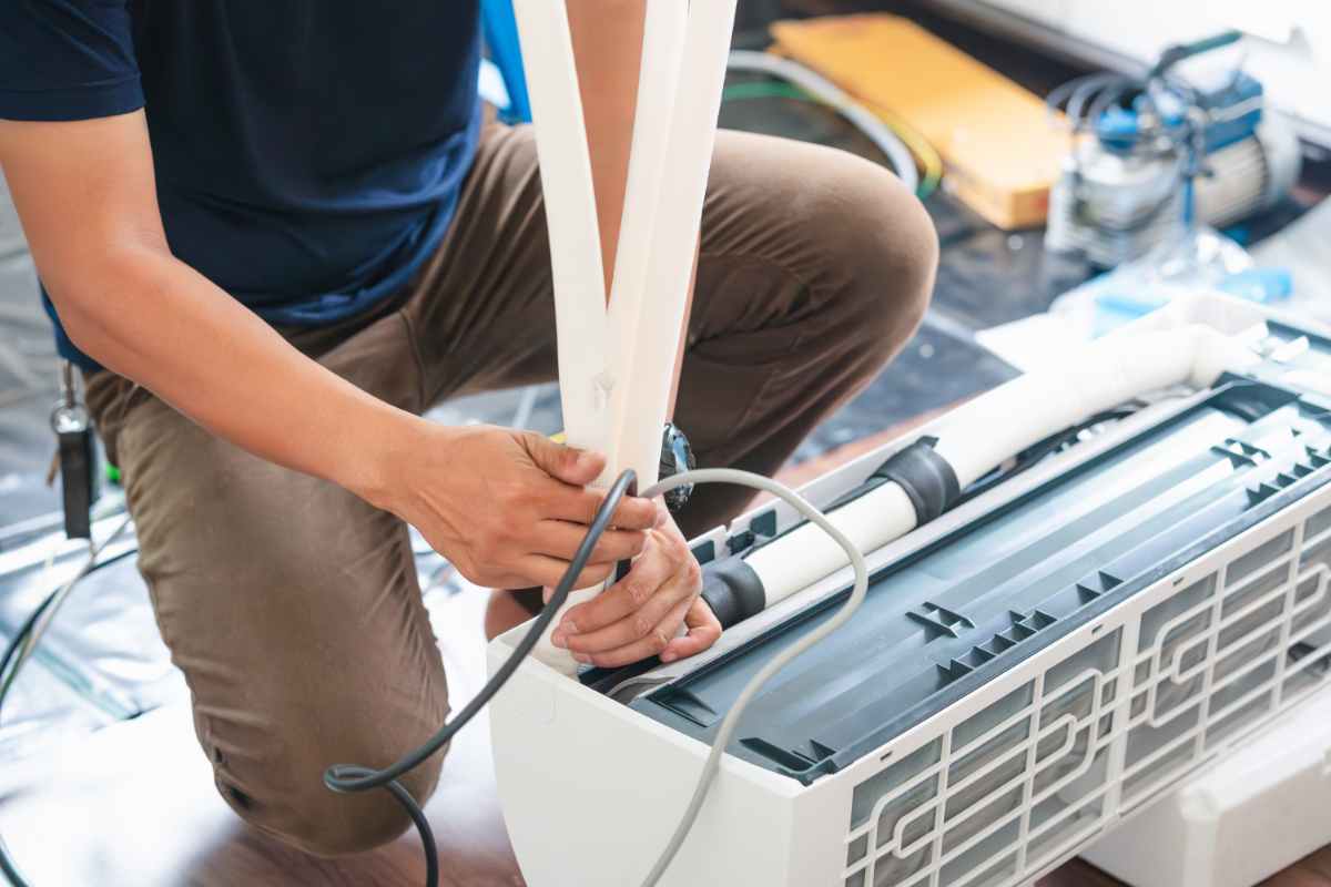 Two outdoor air conditioning units