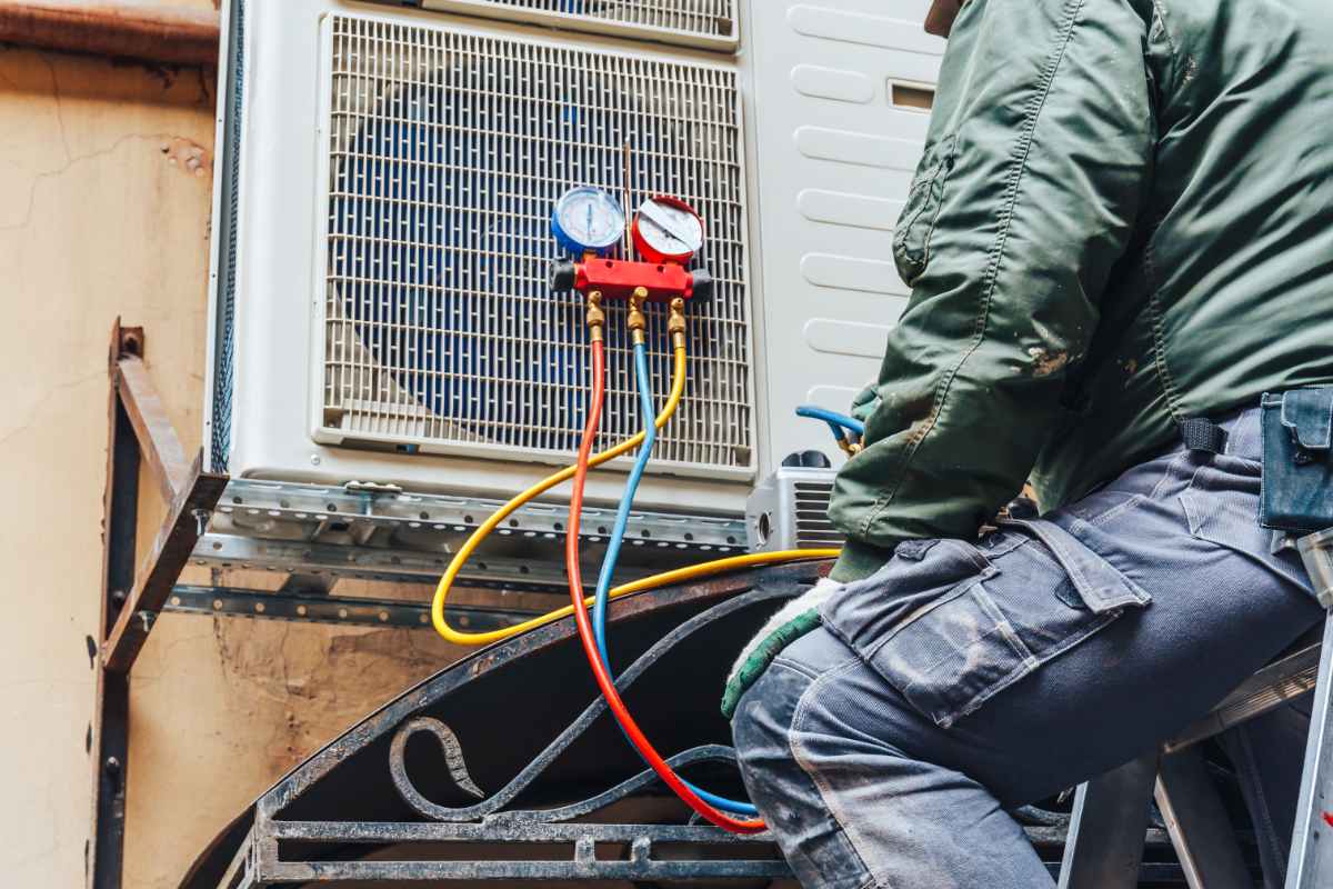 Two outdoor air conditioning units